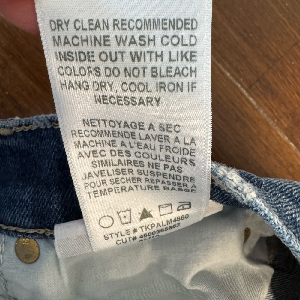 JOE'S JEANS The Ozzie 4" Cut Off Short Alma Medium Wash Denim Women's 24 - Picture 8 of 10